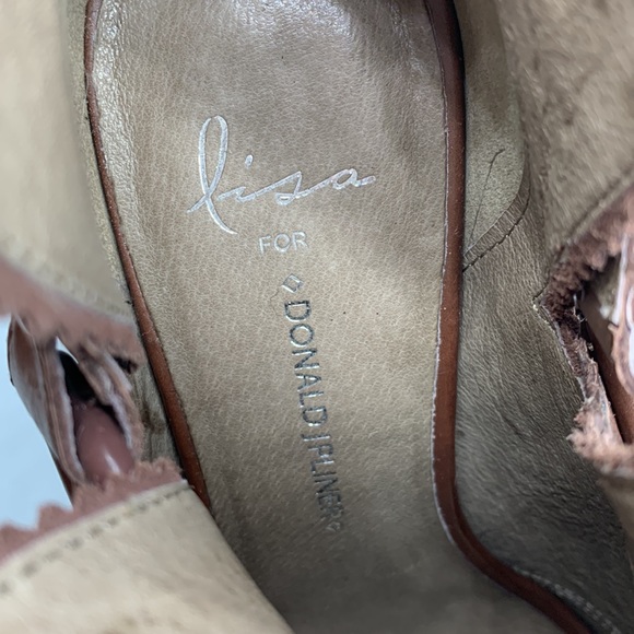 Lisa for Donald J. Pliner | size 7 | platform heels w/ straps & green soles - Picture 4 of 16